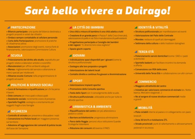 programma in sintesi